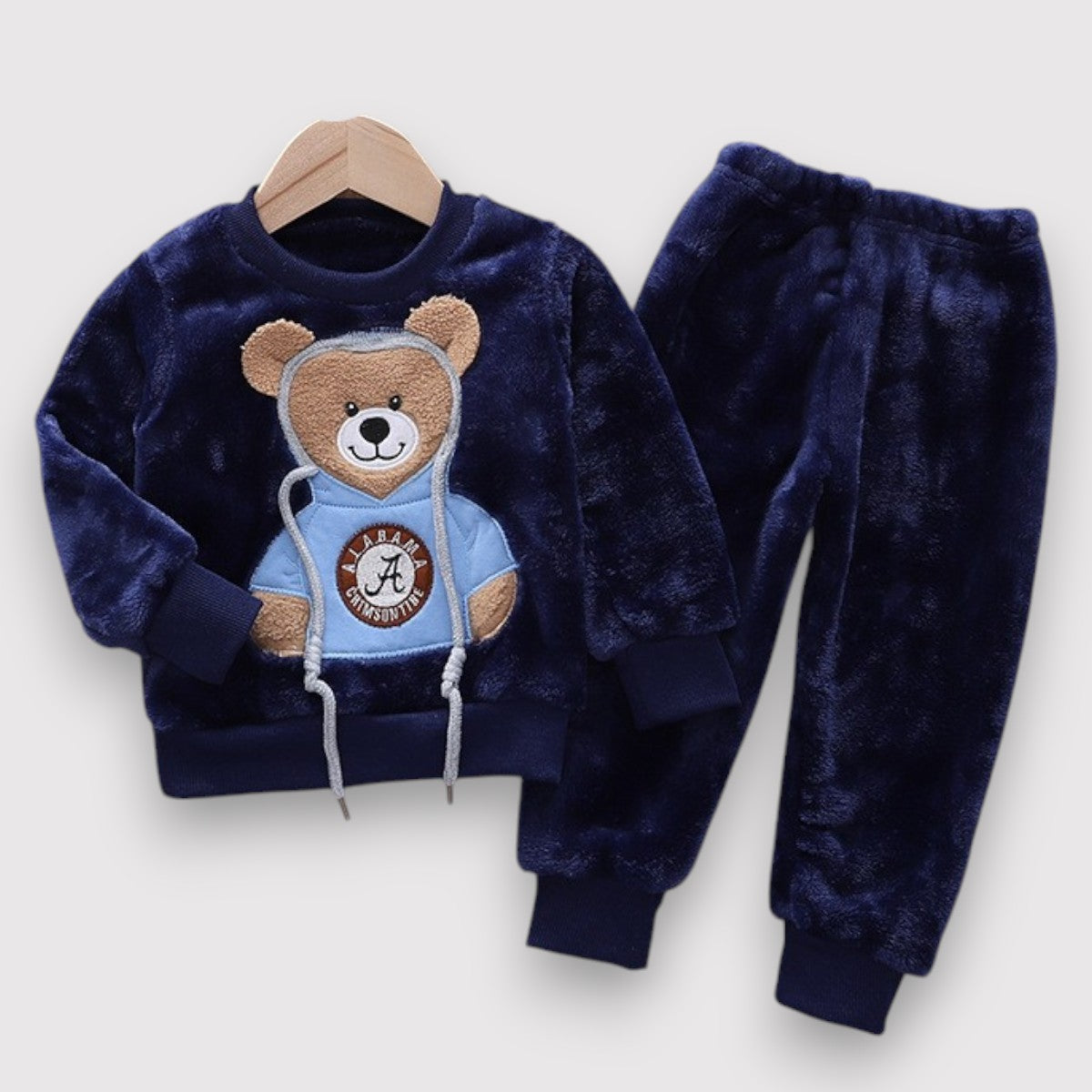 Unisex Fleece Pajama Set-Blue